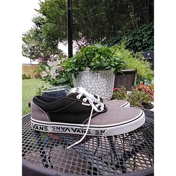 Men's Vans Sneakers Size 13 Gray and Black - Picture 4 of 8